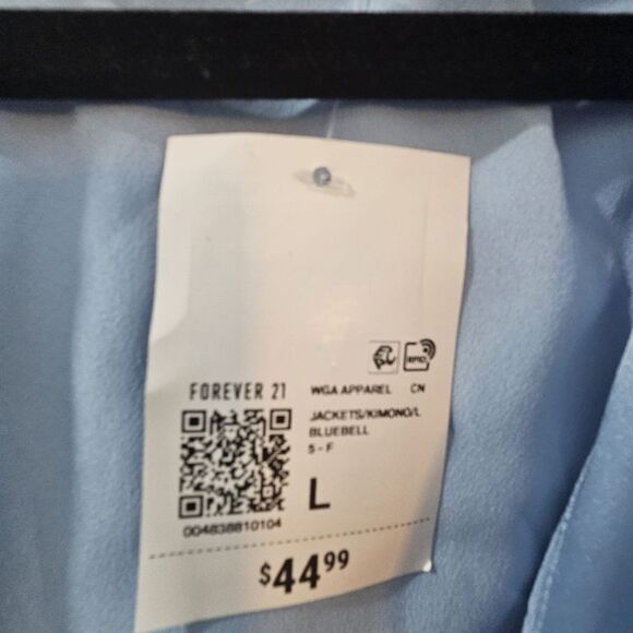 Baby Blue Trench Coat L - Picture 6 of 6